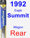 Rear Wiper Blade for 1992 Eagle Summit - Hybrid