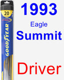 Driver Wiper Blade for 1993 Eagle Summit - Hybrid