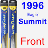 Front Wiper Blade Pack for 1996 Eagle Summit - Hybrid