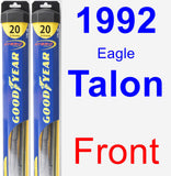 Front Wiper Blade Pack for 1992 Eagle Talon - Hybrid