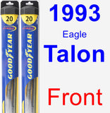 Front Wiper Blade Pack for 1993 Eagle Talon - Hybrid