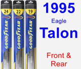 Front & Rear Wiper Blade Pack for 1995 Eagle Talon - Hybrid