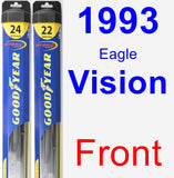 Front Wiper Blade Pack for 1993 Eagle Vision - Hybrid