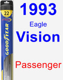 Passenger Wiper Blade for 1993 Eagle Vision - Hybrid