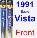 Front Wiper Blade Pack for 1991 Eagle Vista - Hybrid