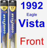 Front Wiper Blade Pack for 1992 Eagle Vista - Hybrid