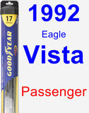 Passenger Wiper Blade for 1992 Eagle Vista - Hybrid