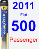 Passenger Wiper Blade for 2011 Fiat 500 - Hybrid
