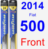 Front Wiper Blade Pack for 2014 Fiat 500 - Hybrid