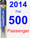 Passenger Wiper Blade for 2014 Fiat 500 - Hybrid