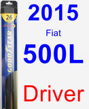 Driver Wiper Blade for 2015 Fiat 500L - Hybrid