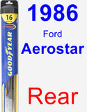 Rear Wiper Blade for 1986 Ford Aerostar - Hybrid