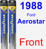 Front Wiper Blade Pack for 1988 Ford Aerostar - Hybrid