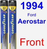 Front Wiper Blade Pack for 1994 Ford Aerostar - Hybrid
