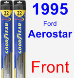 Front Wiper Blade Pack for 1995 Ford Aerostar - Hybrid