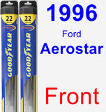 Front Wiper Blade Pack for 1996 Ford Aerostar - Hybrid