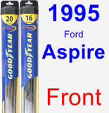 Front Wiper Blade Pack for 1995 Ford Aspire - Hybrid