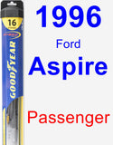 Passenger Wiper Blade for 1996 Ford Aspire - Hybrid