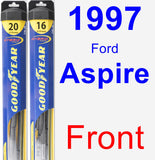 Front Wiper Blade Pack for 1997 Ford Aspire - Hybrid