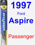 Passenger Wiper Blade for 1997 Ford Aspire - Hybrid