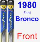 Front Wiper Blade Pack for 1980 Ford Bronco - Hybrid