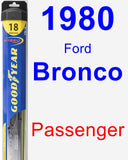 Passenger Wiper Blade for 1980 Ford Bronco - Hybrid