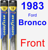 Front Wiper Blade Pack for 1983 Ford Bronco - Hybrid