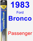 Passenger Wiper Blade for 1983 Ford Bronco - Hybrid