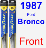 Front Wiper Blade Pack for 1987 Ford Bronco - Hybrid