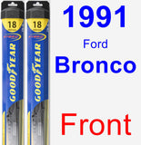 Front Wiper Blade Pack for 1991 Ford Bronco - Hybrid