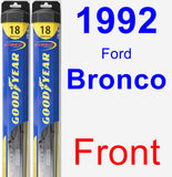 Front Wiper Blade Pack for 1992 Ford Bronco - Hybrid