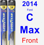 Front Wiper Blade Pack for 2014 Ford C-Max - Hybrid