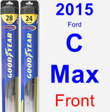 Front Wiper Blade Pack for 2015 Ford C-Max - Hybrid