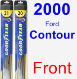 Front Wiper Blade Pack for 2000 Ford Contour - Hybrid