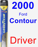 Driver Wiper Blade for 2000 Ford Contour - Hybrid