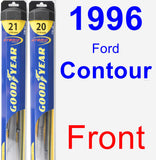 Front Wiper Blade Pack for 1996 Ford Contour - Hybrid