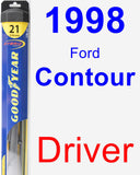 Driver Wiper Blade for 1998 Ford Contour - Hybrid