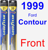 Front Wiper Blade Pack for 1999 Ford Contour - Hybrid