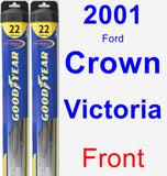Front Wiper Blade Pack for 2001 Ford Crown Victoria - Hybrid