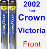 Front Wiper Blade Pack for 2002 Ford Crown Victoria - Hybrid