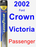 Passenger Wiper Blade for 2002 Ford Crown Victoria - Hybrid