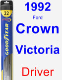 Driver Wiper Blade for 1992 Ford Crown Victoria - Hybrid