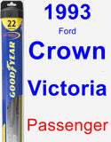 Passenger Wiper Blade for 1993 Ford Crown Victoria - Hybrid