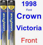 Front Wiper Blade Pack for 1998 Ford Crown Victoria - Hybrid