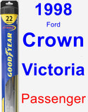 Passenger Wiper Blade for 1998 Ford Crown Victoria - Hybrid