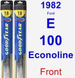 Front Wiper Blade Pack for 1982 Ford E-100 Econoline - Hybrid