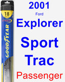 Passenger Wiper Blade for 2001 Ford Explorer Sport Trac - Hybrid