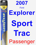 Passenger Wiper Blade for 2007 Ford Explorer Sport Trac - Hybrid