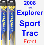 Front Wiper Blade Pack for 2008 Ford Explorer Sport Trac - Hybrid