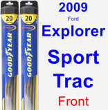 Front Wiper Blade Pack for 2009 Ford Explorer Sport Trac - Hybrid